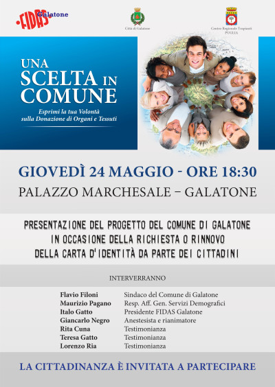 UNA SCELTA IN COMUNE.INCONTRO PUBBLICO