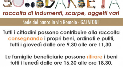 BANCO DELLA SOLIDARIETA' Non gettare via.. Dona!