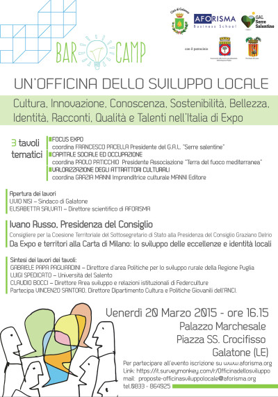 BarCamp un’Officina dello Sviluppo Locale
