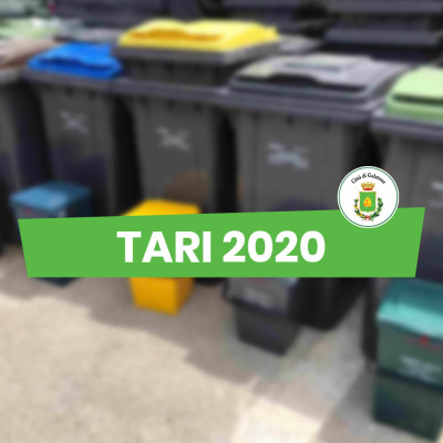TARI 2020 - AVVISO AI CONTRIBUENTI TARI 2020 - AVVISO AI CONTRIBUENTI