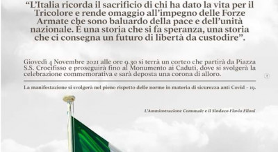 IV Novembre Festa dell'Unità Nazionale - Giornata delle Forze Armate