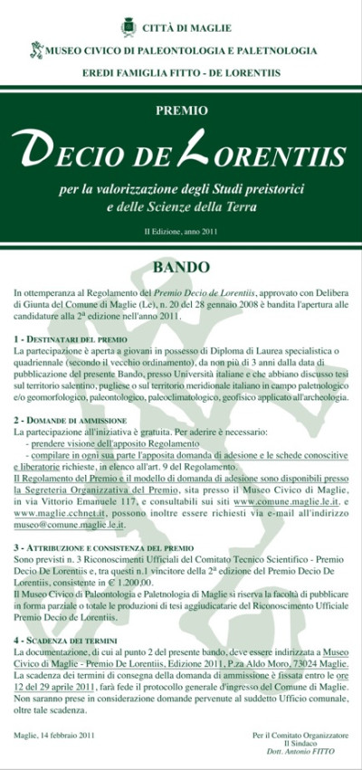 Locandina bando Locandina bando