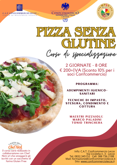 CORSO DI SPECIALIZZAZIONE PIZZA SENZA GLUTINE 25 – 26 Giugno 2024 CORS...