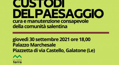 Custodi del paesaggio. Cura e manutenzione consapevole della comunità ...