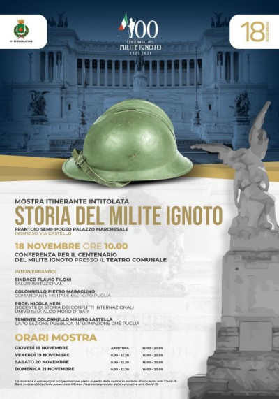 Per il centenario del Milite ignoto sbarca a Galatone la mostra itinerante &q...