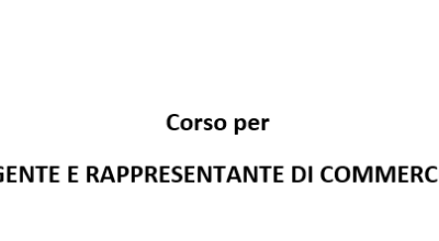 Corso per AGENTE E RAPPRESENTANTE DI COMMERCIO