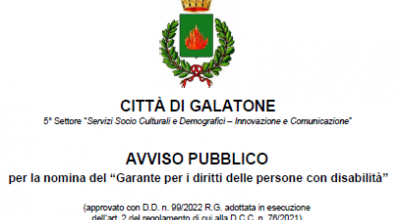 AVVISO PUBBLICO per la nomina del “Garante per i diritti delle persone ...