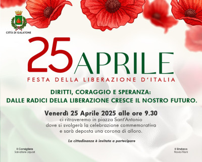 Variazione del programma di Celebrazione del 25 Aprile 2025