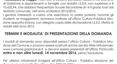 FACILITAZIONI DI VAGGIO A.S 2015/2016