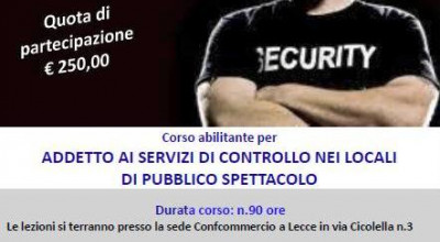 CORSO PER ADDETTO AI SERVIZI DI CONTROLLO – BUTTAFUORI  MODALITA’...