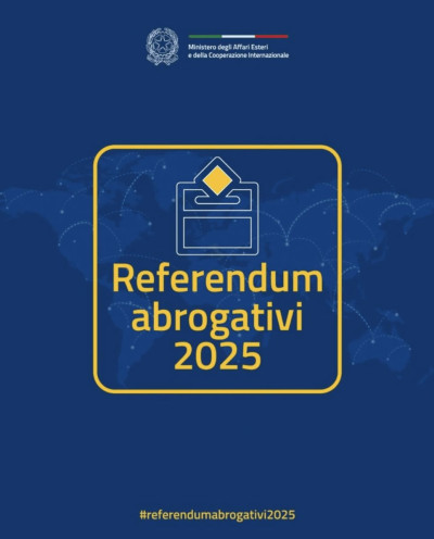 REFERENDUM POPOLARI DI DOMENICA 8 E LUNEDI' 9 GIUGNO 2025 / DATI AFFLUENZA
