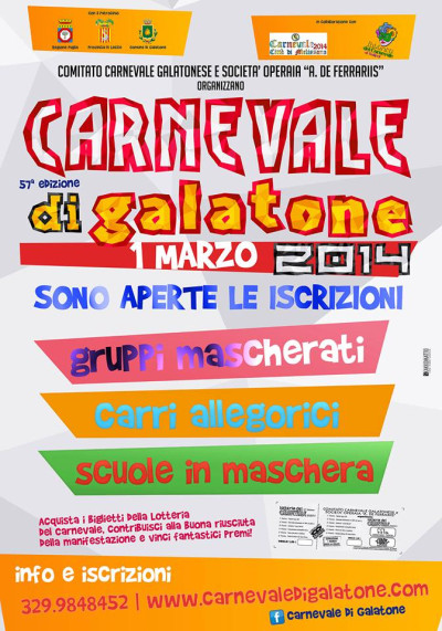 57a edizione CARNEVALE GALATONESE.