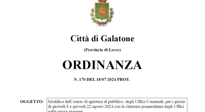 CHIUSURA UFFICI COMUNALI