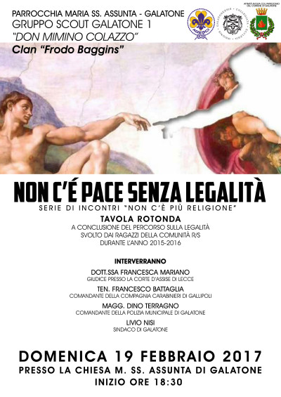 Non c'è pace senza legalità