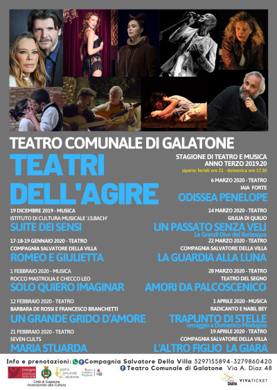 Stagione di teatro e musica Teatri dell'Agire del Teatro Comunale...